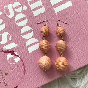 BALL DROP EARRINGS- PEACH